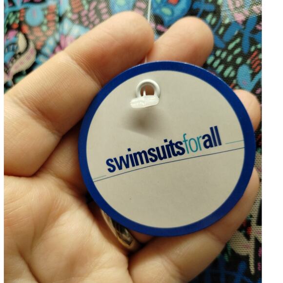 NWT Swimsuits For All Women's Size 14/16 Sheer Colorful Bathing Suit Coverup - Picture 6 of 6